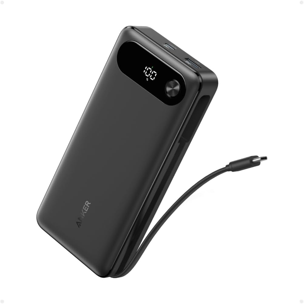 Anker Power Bank (20000mAh, 87W, Built-In USB-C ケーブル) A1383 1